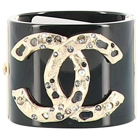 bracelet chanel noir|chanel bracelets wholesale.